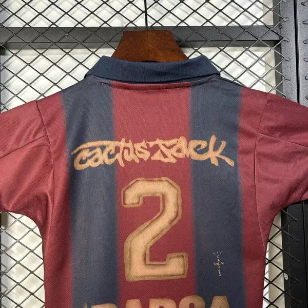 Barcelona x Travis Scott Retro 2000/01 Home Skeleton Jersey