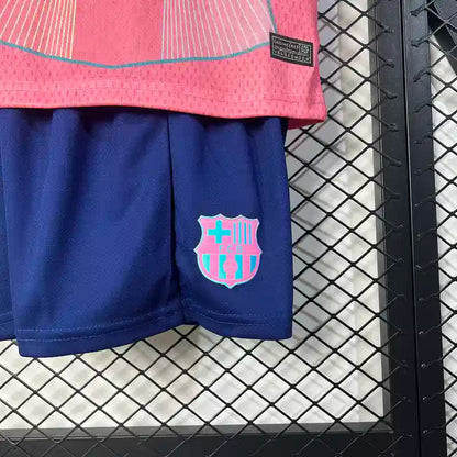 2025/2026  Barcelona Special Edition Pink football shirt with shorts