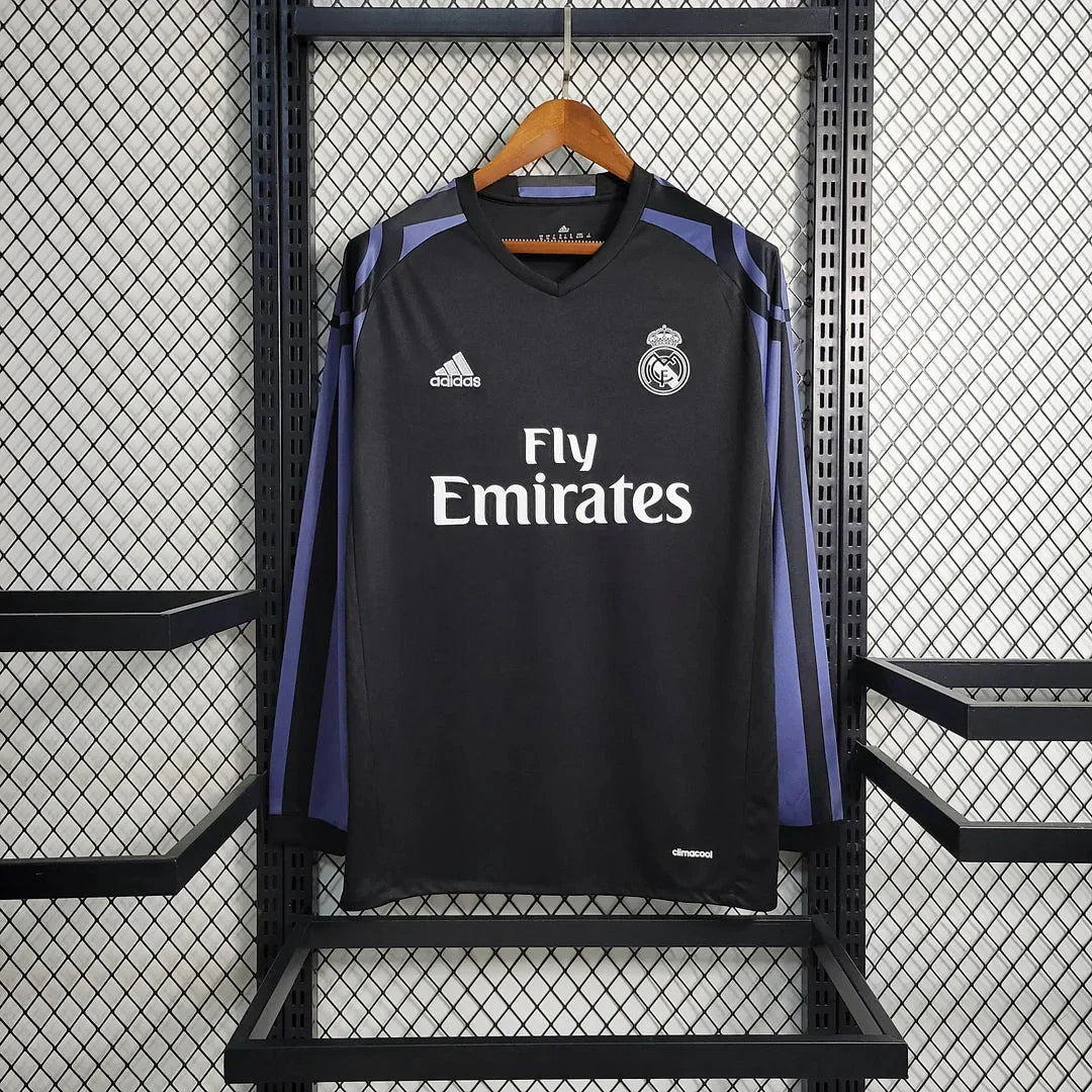 2016/2017 Retro Long Sleeve Real Madrid Third Away Football Shirt 1:1 Thai Quality