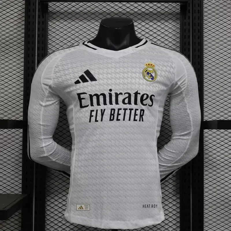 2024/2025 Long Sleeve Real Madrid Home Football Shirt 1:1 Thai Quality