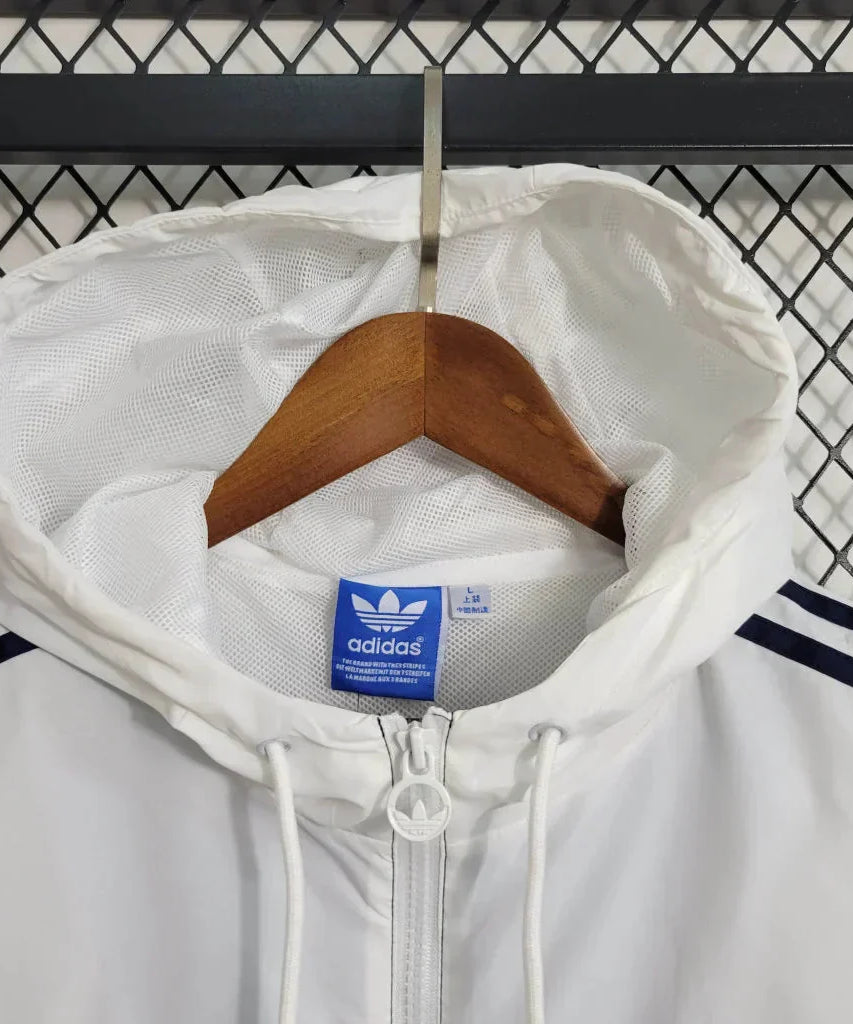 2023/2024 Real Madrid Windbreaker White Blue Soccer Jersey