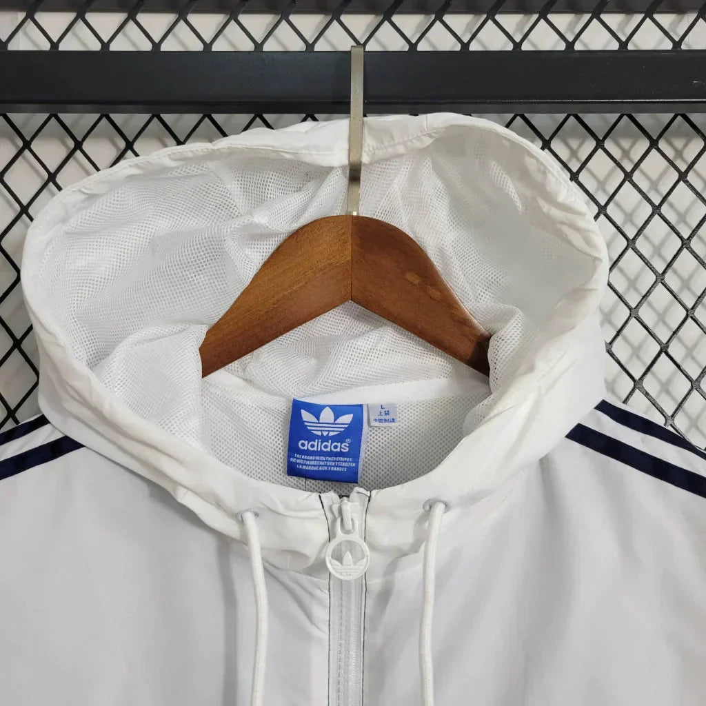 2023/2024 Real Madrid Windbreaker White Blue Soccer Jersey