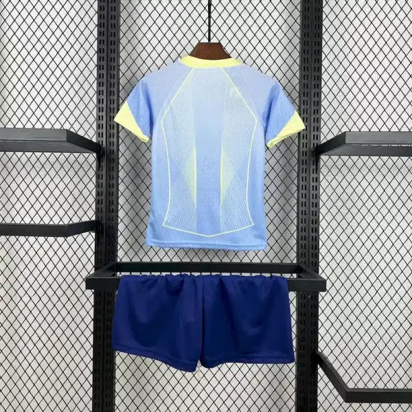 2025/2026  Barcelona Special Edition Blue football shirt with shorts