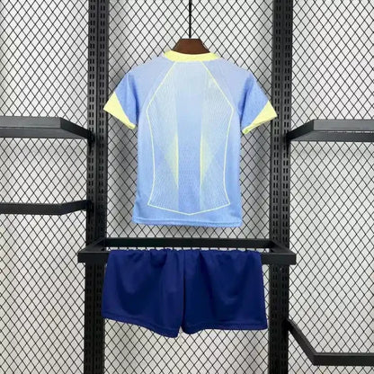 2025/2026  Barcelona Special Edition Blue football shirt with shorts