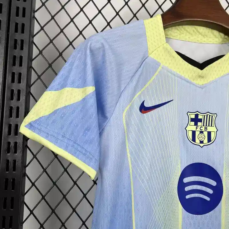 2025/2026  Barcelona Special Edition Blue football shirt with shorts