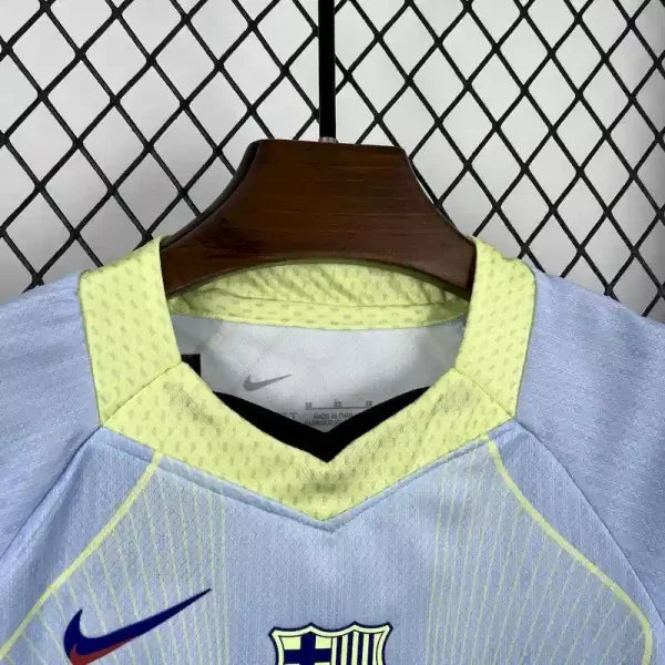 2025/2026  Barcelona Special Edition Blue football shirt with shorts