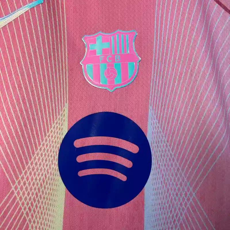 2025/2026  Barcelona Special Edition Pink football shirt with shorts
