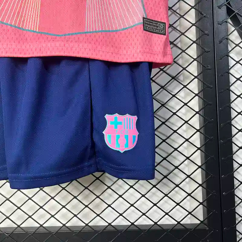 2025/2026  Barcelona Special Edition Pink football shirt with shorts