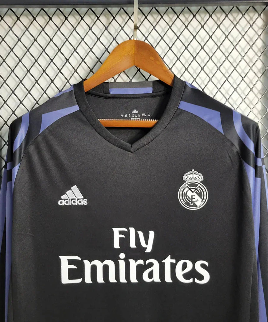 2016/2017 Retro Long Sleeve Real Madrid Third Away Football Shirt 1:1 Thai Quality