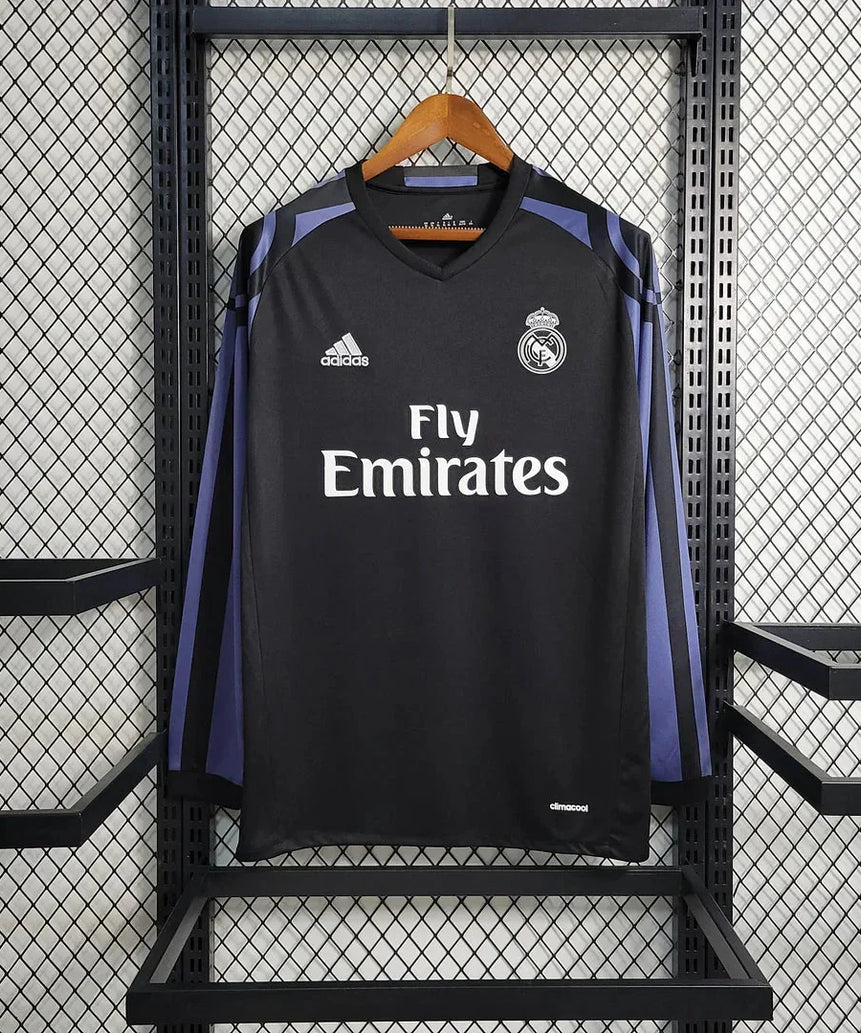 2016/2017 Retro Long Sleeve Real Madrid Third Away Football Shirt 1:1 Thai Quality