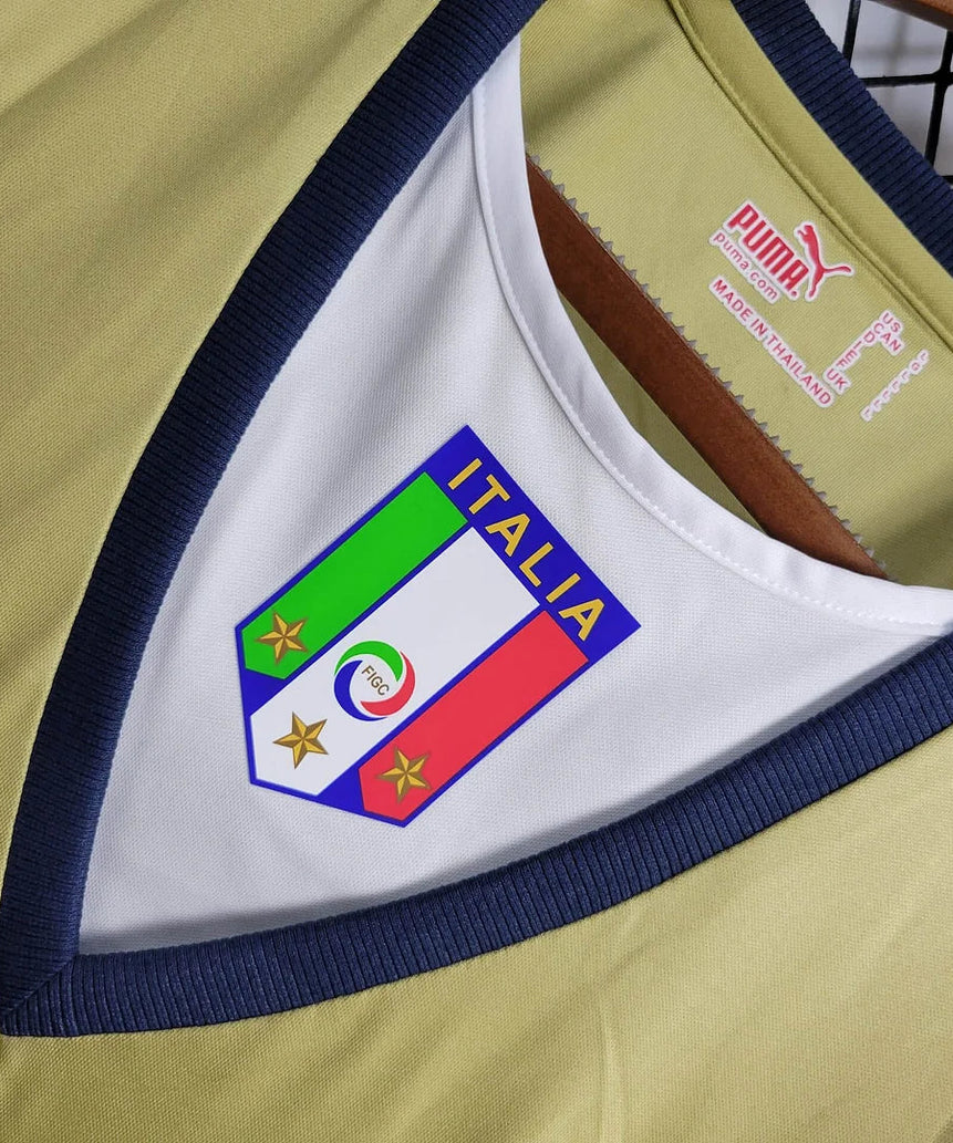 2006 Retro Italy Goalkeeper Gold Soccer Shirt