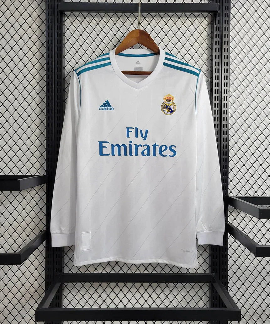 2017/2018 Retro Long Sleeve Real Madrid Home