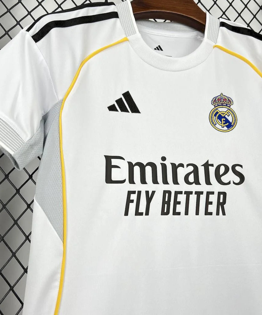 2025/2026 Real Madrid Home Football Shirt with Shorts