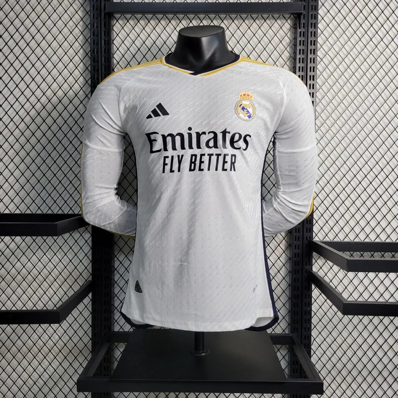 2023/2024 Long Sleeve Real Madrid Home Football Shirt