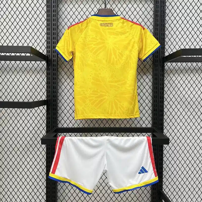 2026 Kids Size Colombia Home Football Shirt with shorts