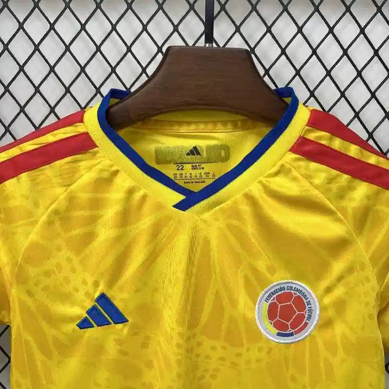 2026 Kids Size Colombia Home Football Shirt with shorts