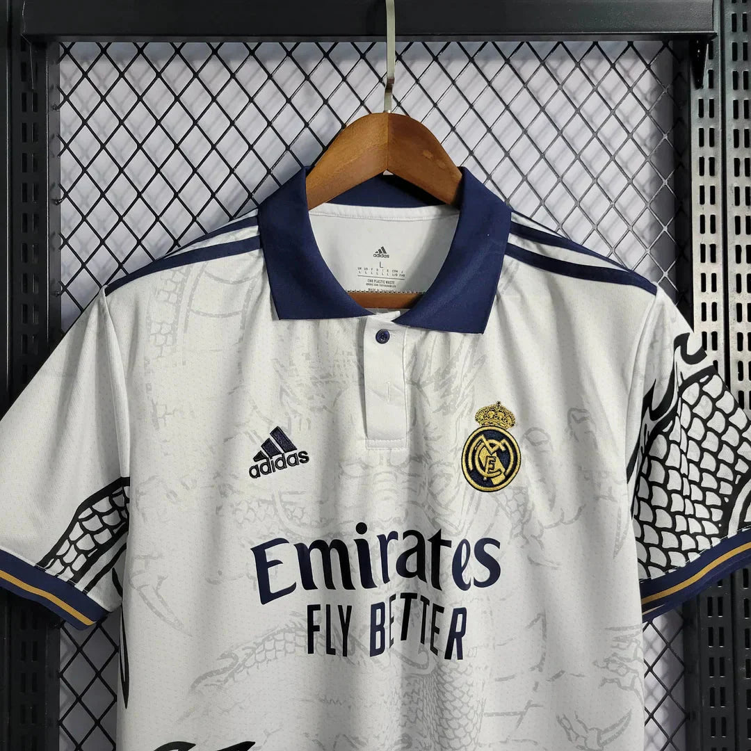 2022/2023 Real Madrid Chinese Dragon Football Shirt White