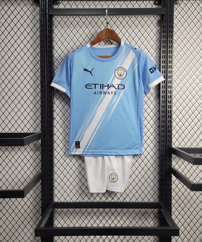 2025/2026 Manchester City Home Football Shirt with Shorts