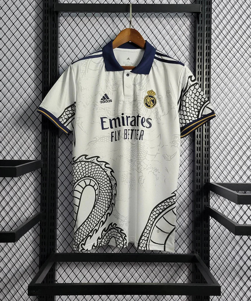 2022/2023 Real Madrid Chinese Dragon Football Shirt White