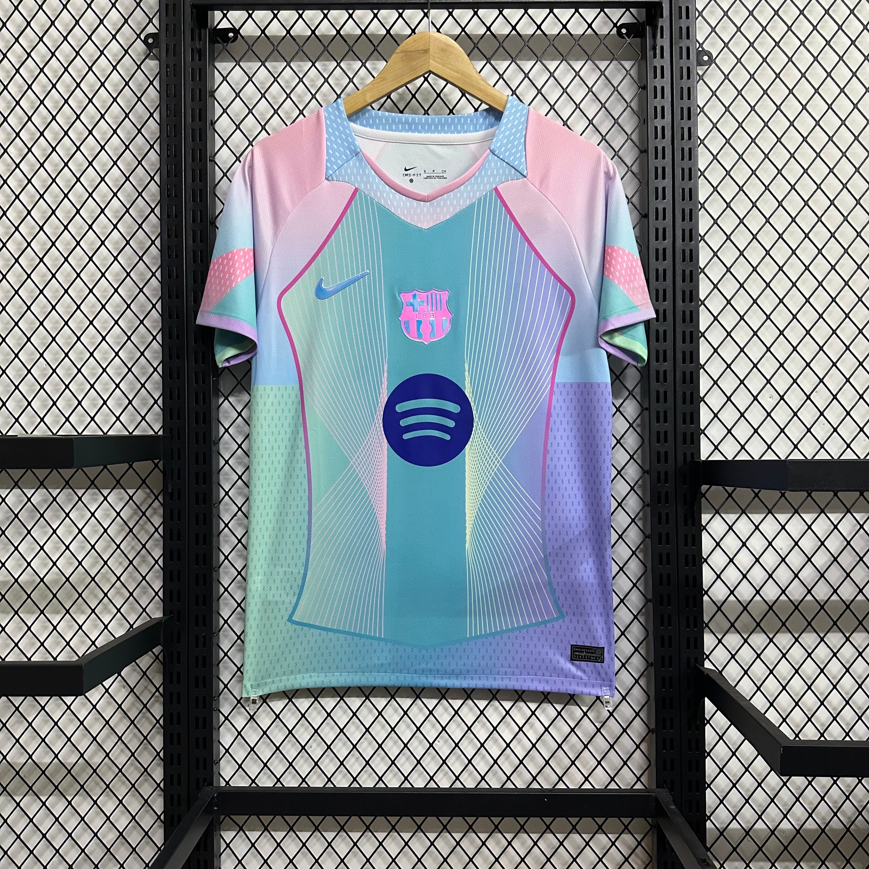 2025/2026 Barcelona Special Edition Pink Blue Gradient Football Shirt ...