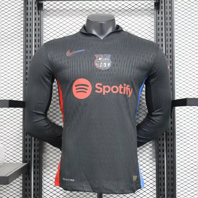2024/2025 Long Sleeve Player Version Barcelona Away Jersey 1:1 Thai Quality