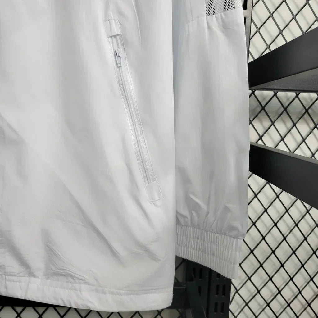 Real Madrid 23/24 Men's Adidas Windbreaker Jacket - White