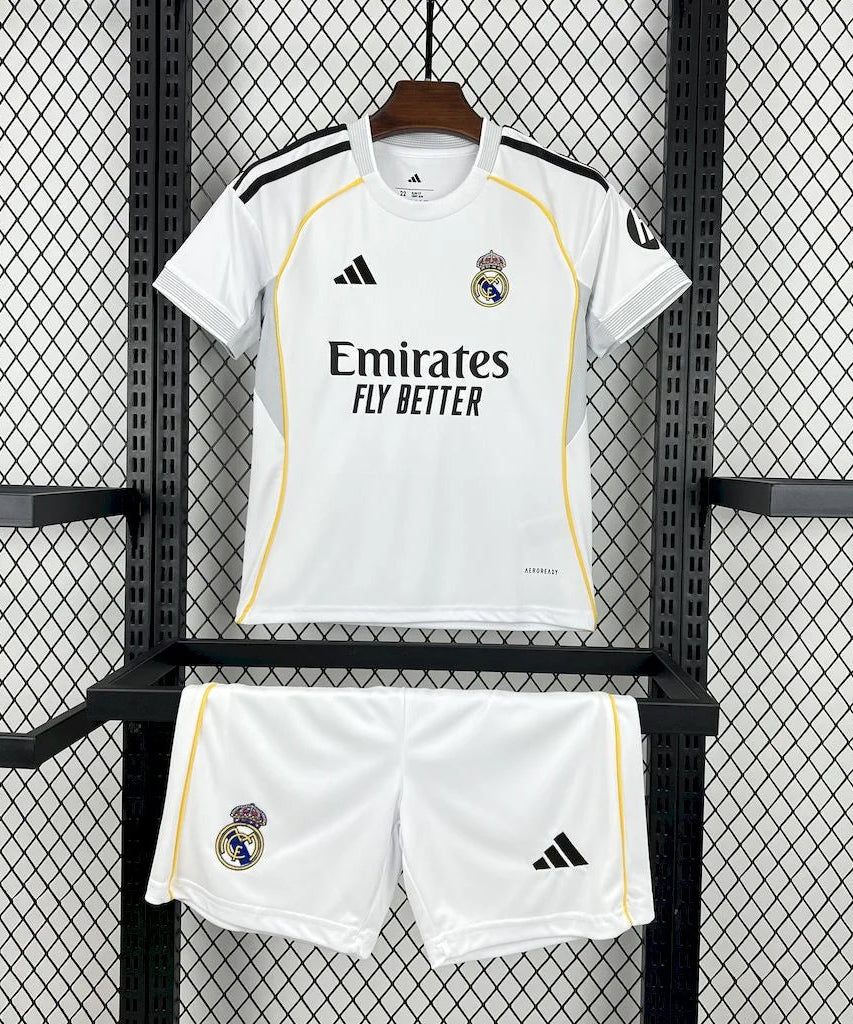 2025/2026 Real Madrid Home Football Shirt with Shorts