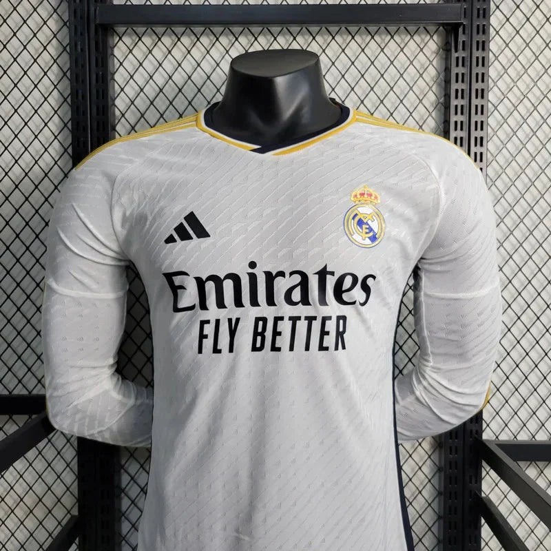 2023/2024 Long Sleeve Real Madrid Home Football Shirt